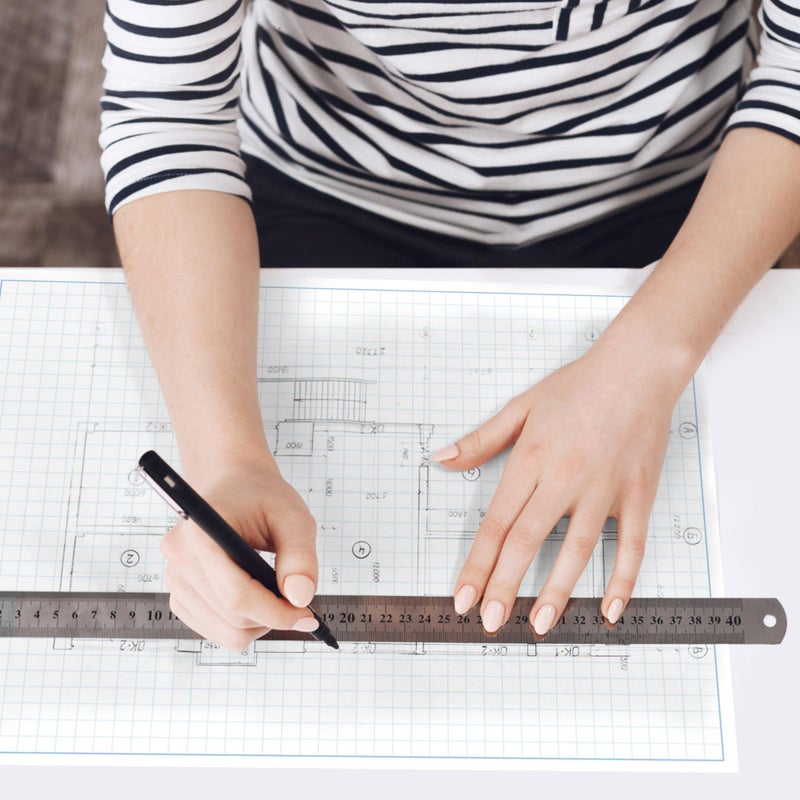 NextDayLabels Graph Paper Pad for Blueprint Drawings, Drafting, Engineering Drawing, and Planning - Graph Paper 8.5x11 Blueprint Quadrille Grid Paper Pads with Blue Lines, High Brightness 50 Sheets (5-Pack) - Image 4